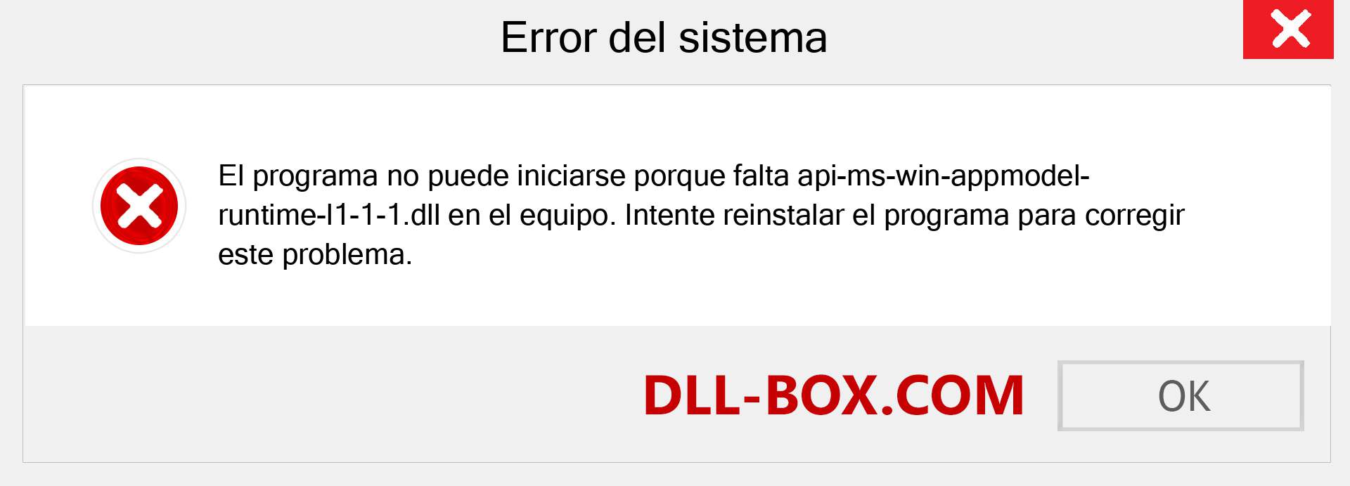 ¿Falta el archivo api-ms-win-appmodel-runtime-l1-1-1.dll ?. Descargar para Windows 7, 8, 10 - Corregir api-ms-win-appmodel-runtime-l1-1-1 dll Missing Error en Windows, fotos, imágenes